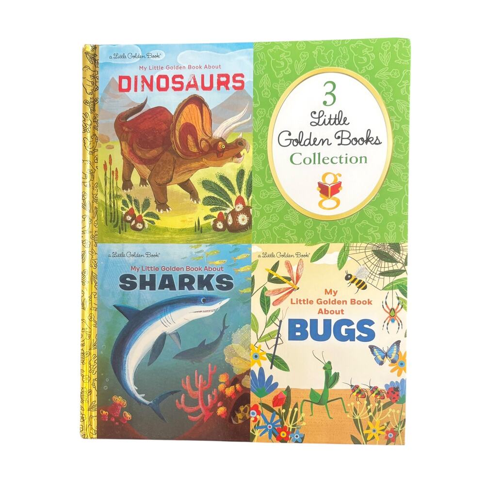 Little Golden Books Collection – Dinosaurs, Sharks & Bugs (3 Book Set)